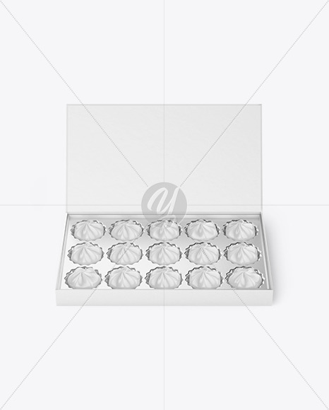 Box of Chocolate Sweets Mockup PSD #3