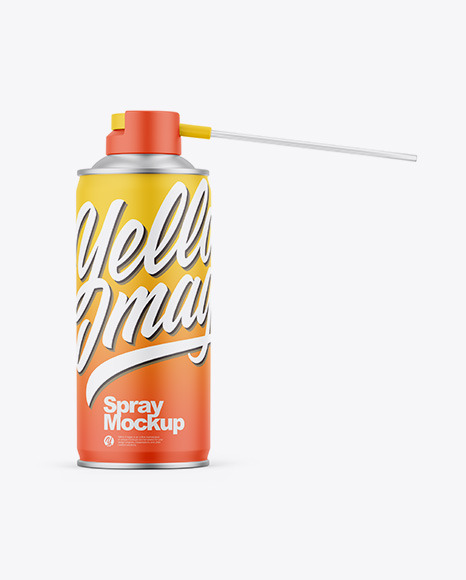 Matte Spray Can Mockup