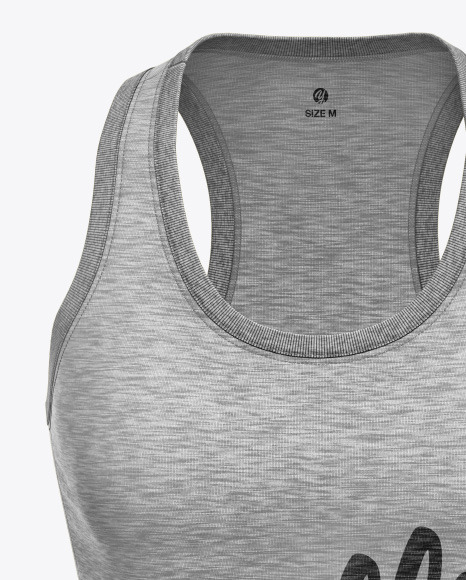 Melange Women s Tank Top Mockup PSD #2