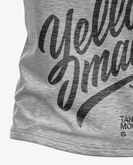 Melange Women s Tank Top Mockup PSD #1