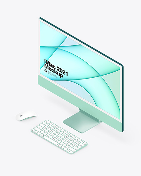 iMac 24” Mockup PSD #1
