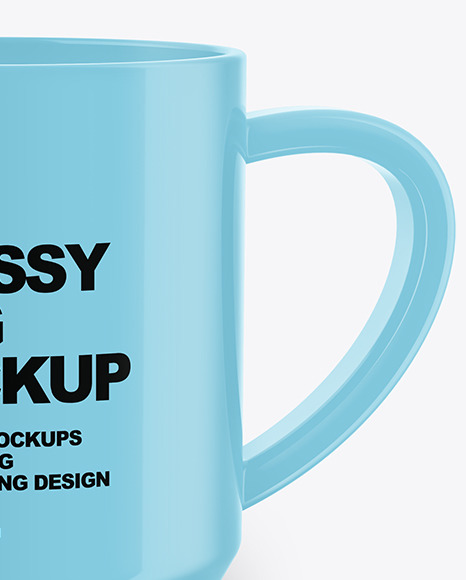 Two Glossy Mugs Mockup PSD #6