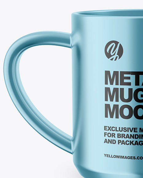 Two Metallic Mugs Mockup PSD #2