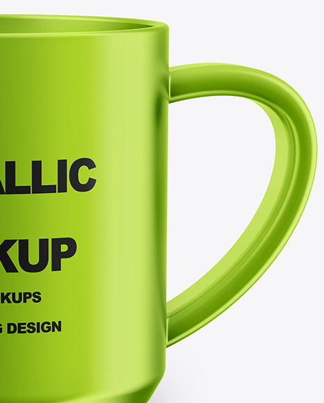 Two Metallic Mugs Mockup PSD #6
