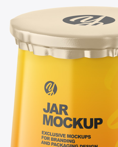 Glossy Jar Mockup PSD #2