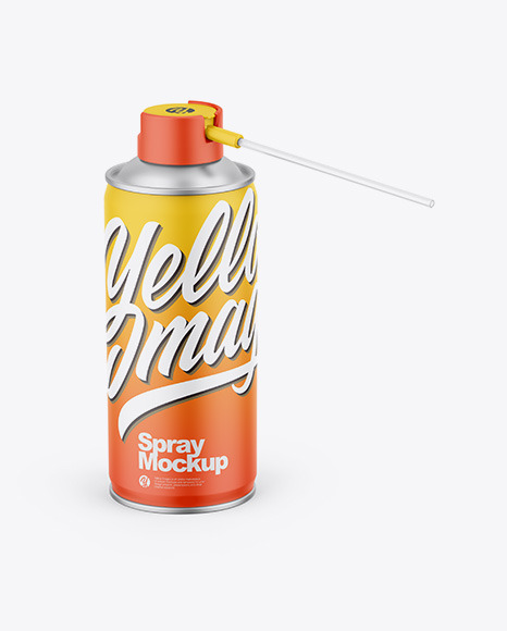 Matte Spray Can Mockup
