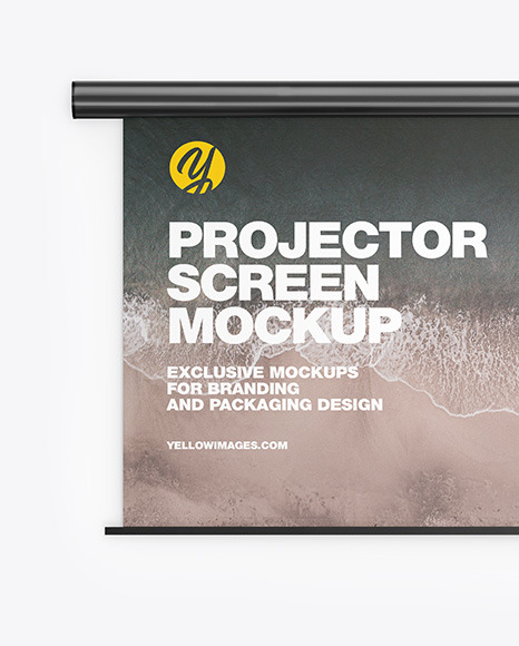 Metallic Projector Screen Mockup PSD #3