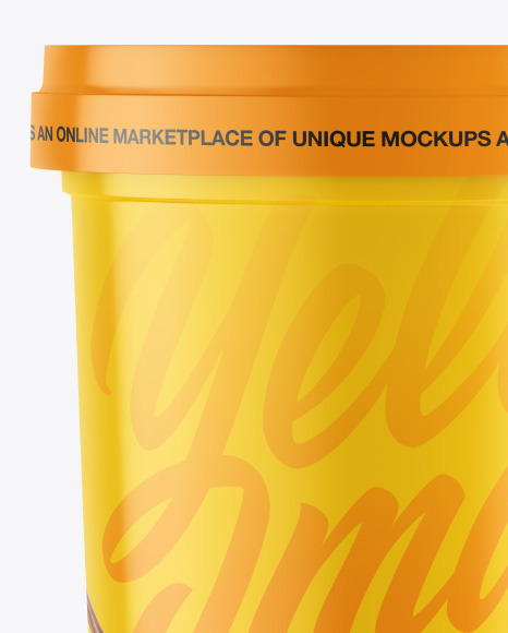 Glossy Ice Cream Cup Mockup PSD #2