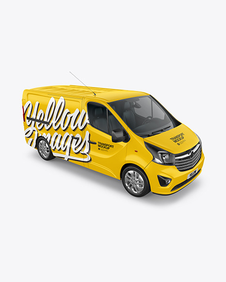 Panel Van Mockup - Half Side View