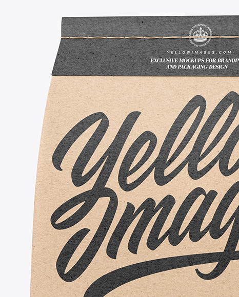 Kraft Paper Food Bag Mockup PSD #3