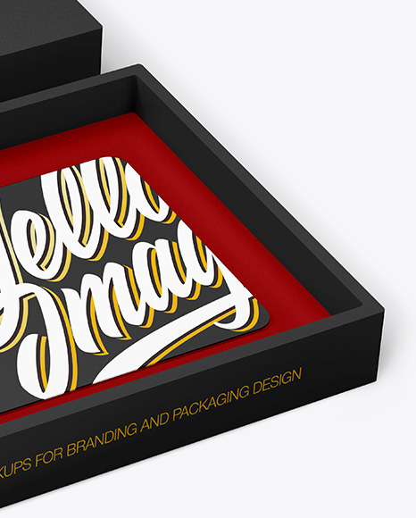 Gift Card in a Box Mockup PSD #6