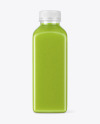 Green Smoothie Bottle with Condensation Mockup