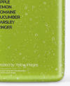 Green Smoothie Bottle with Condensation Mockup
