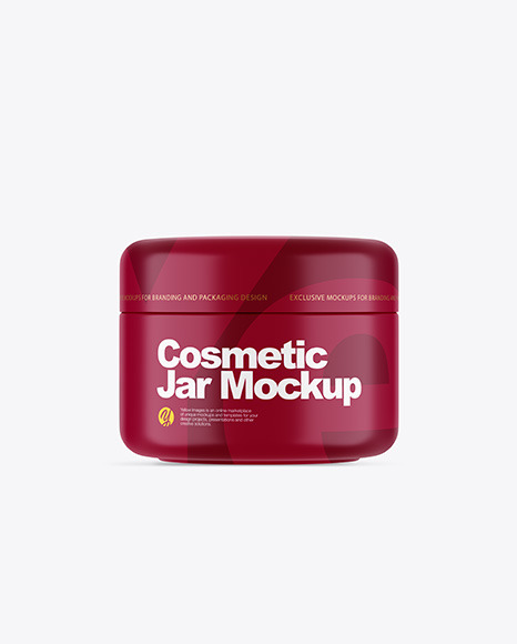 Matte Cosmetic Jar Mockup face 93993