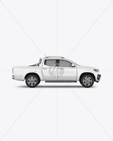 Luxury Pickup Truck Mockup   Side View PSD #3