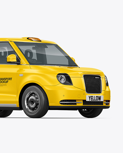 Electric Cab Mockup - Half Side View