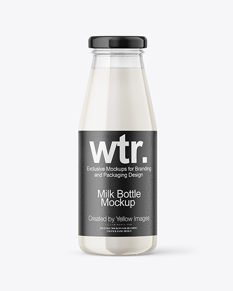 Milk Bottle Mockup PSD #3