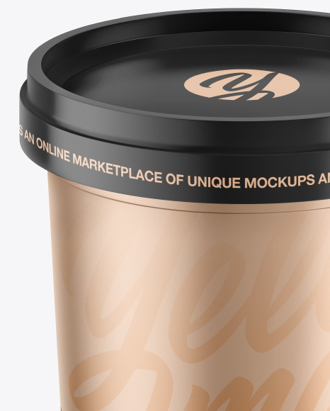 Metallic Ice Cream Cup Mockup PSD #2