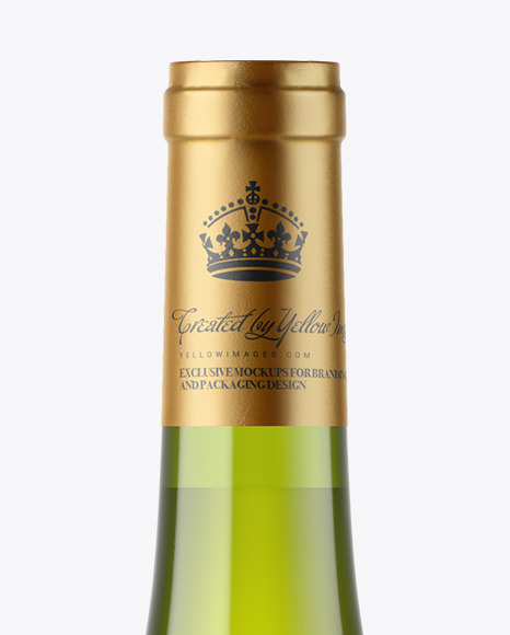 Green Glass White Wine Bottle Mockup bottle mockup 94002