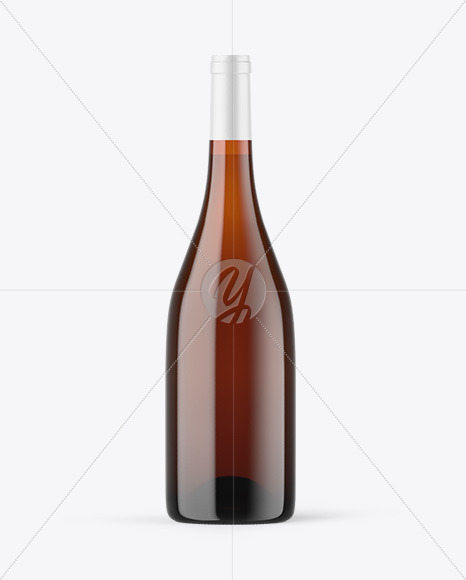 Amber Glass White Wine Bottle Mockup alcohol 94032