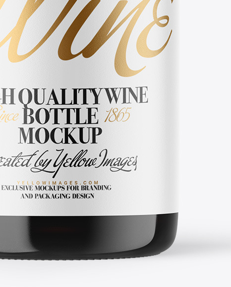 Amber Glass White Wine Bottle Mockup dark amber 94036