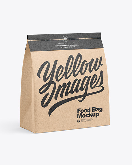 Kraft Paper Food Bag Mockup PSD #2