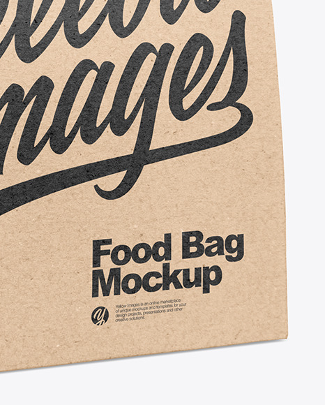 Kraft Paper Food Bag Mockup PSD #4