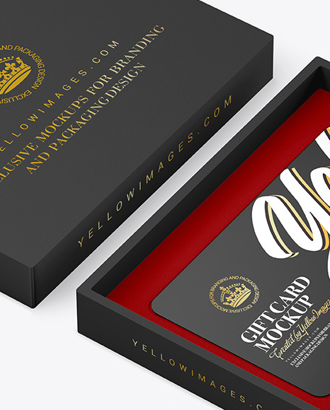 Gift Card in a Box Mockup PSD #6