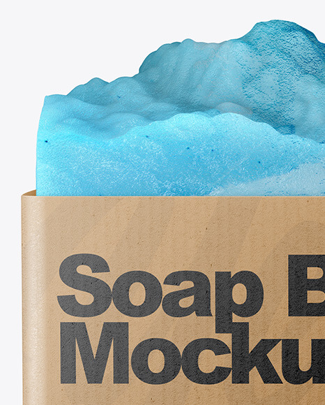 Handmade Soap Bar with Kraft Label Mockup PSD #2