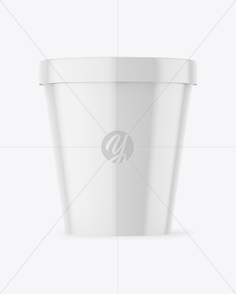 Glossy Plastic Ice Cream Container Mockup PSD #3