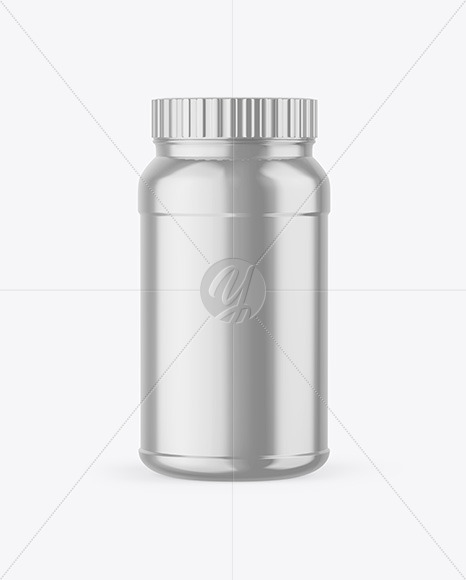 Glossy Metallic Jar Mockup PSD #3