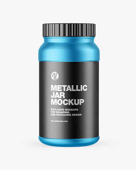 Matte Metallic Jar Mockup