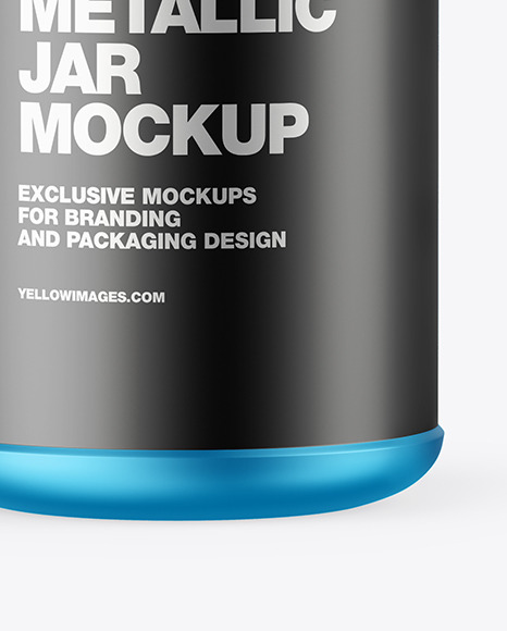 Matte Metallic Jar Mockup PSD #1