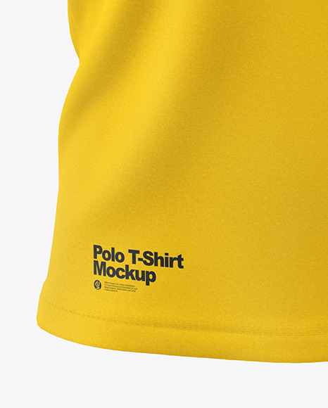 Men s Zip Polo T Shirt Mockup   Front View PSD #1