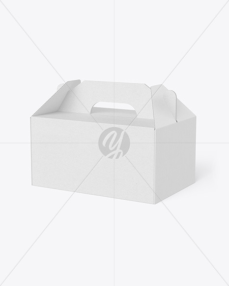 Kraft Cardboard Box w  Handle Mockup PSD #1