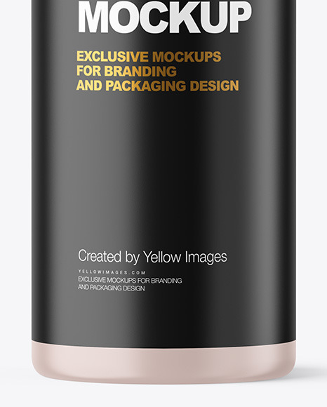 Matte Cosmetic Bottle with Pump Mockup PSD #6