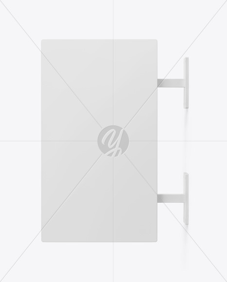 Plastic Rectangular Signboard Mockup PSD #3
