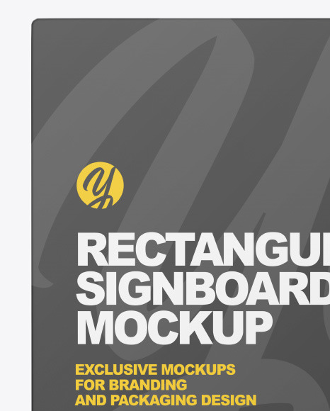 Metallic Rectangular Signboard Mockup PSD #1