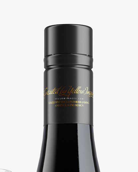 Green Glass Red Wine Bottle With Glass Mockup banquet 93749