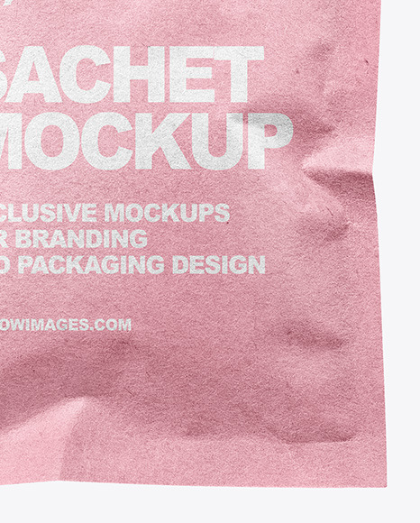 Kraft Paper Sachet with Zip Lock Mockup PSD #6