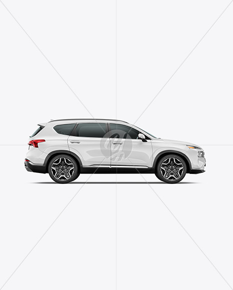 Compact SUV Mockup   Side View PSD #3