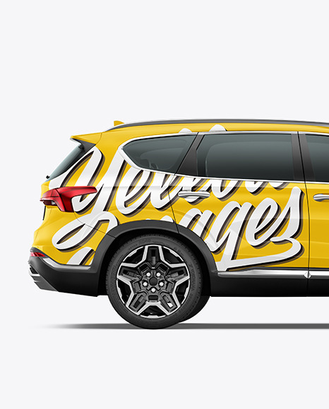 Compact SUV Mockup   Side View PSD #2