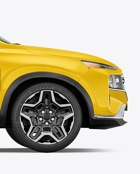 Compact SUV Mockup   Side View PSD #6