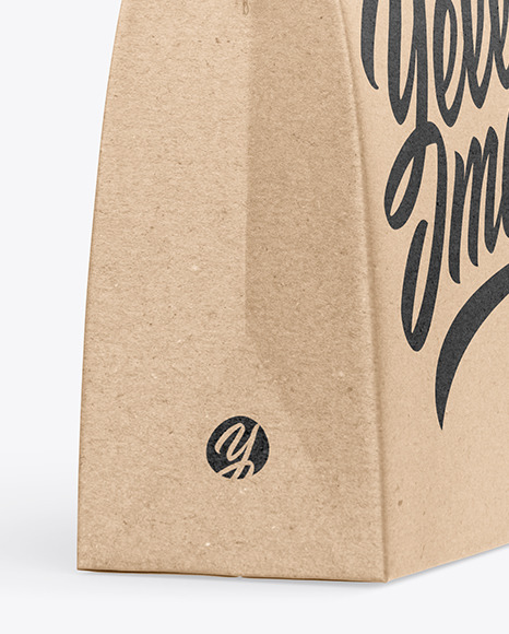 Kraft Paper Food Bag Mockup PSD #1