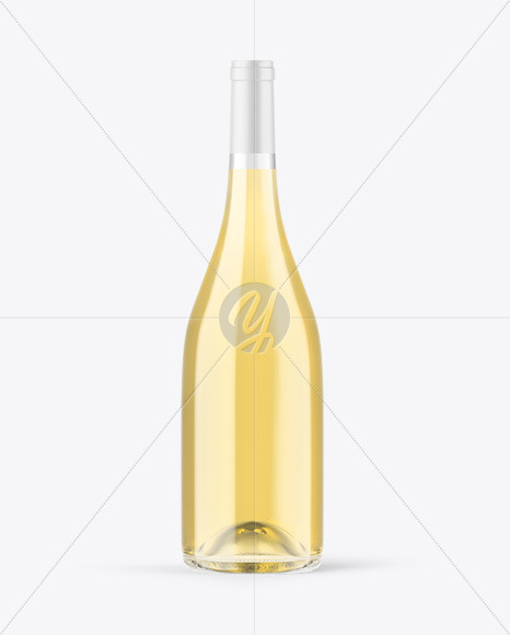 Clear Glass White Wine Bottle Mockup alcohol 93423