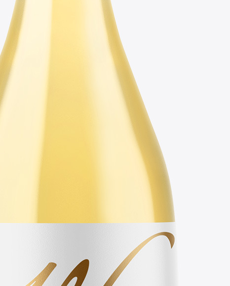 Clear Glass White Wine Bottle Mockup clear glass 93426