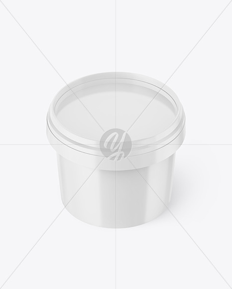 Glossy Plastic Cosmetic Jar Mockup PSD #3