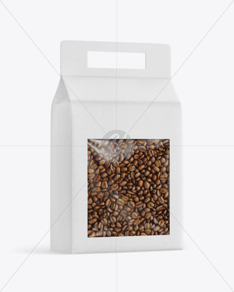 Kraft Box with Coffee Beans Mockup PSD #3