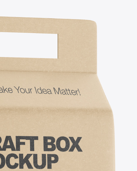 Kraft Box with Coffee Beans Mockup PSD #1