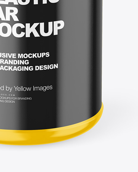 Glossy Plastic Jar Mockup PSD #1